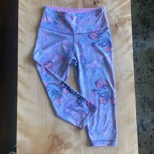 Peloton Leggings. High waist capri length. Reversible- pink inside!